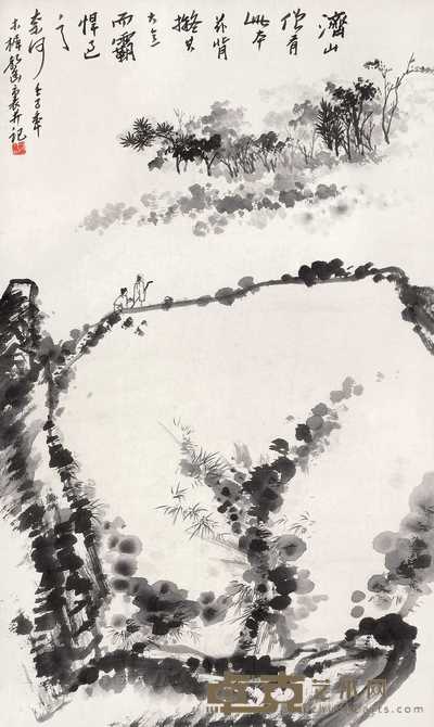 蒋风白 山水 镜心 67.5×40.5cm